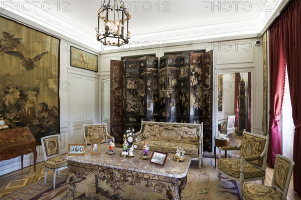 Interior view, Villa Ephrussi de Rothschild, Saint-Jean-Cap-Ferrat, Cap Ferrat, Alpes Maritimes, Provence Alpes Cote d'Azur, French Riviera, South of France, France