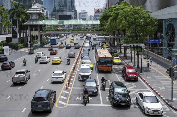 Road traffic vehicles, Bangkok, Thailand