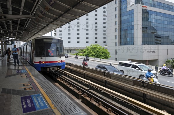 BTS Skytrain stop, Bangkok, Thailand