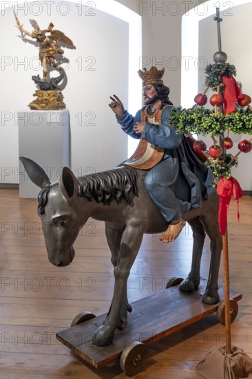 Baroque palm donkey, around 1700, Museum im Kornhaus, Hauptstr. 40, Bad forest lake, Baden-Württemberg, Germany