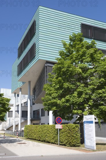 Detailansicht von der HNO Klinik, Universitätsklinik für Hals-, Nasen- und Ohrenheilkunde, moderne Architektur, Tübingen, Baden-Württemberg, Deutschland