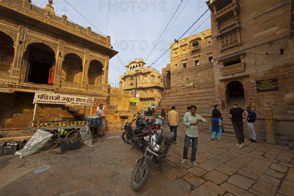 Havelis or merchants' houses in the fortress of Jaisalmer, Rajasthan, India