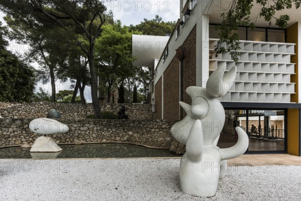 Museum, Fondation Maeght, artist Joan Miro, St. Paul de Vence, Provence Alpes Côte d'Azur, South of France, France