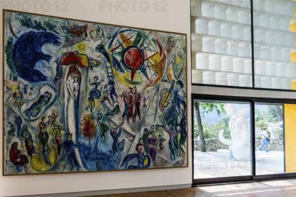 Museum, Fondation Maeght, artist Marc Chagall, St. Paul de Vence, Provence Alpes Côte d'Azur, South of France, France