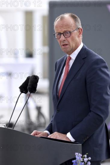 Friedrich Merz also Joachim-Friedrich Martin Josef Merz, Chancellor of the Federal Republic of Germany - Festakt 70 Jahre Deutschland in der NATO, Federal Ministry of Defence, Berlin, 09.7.25