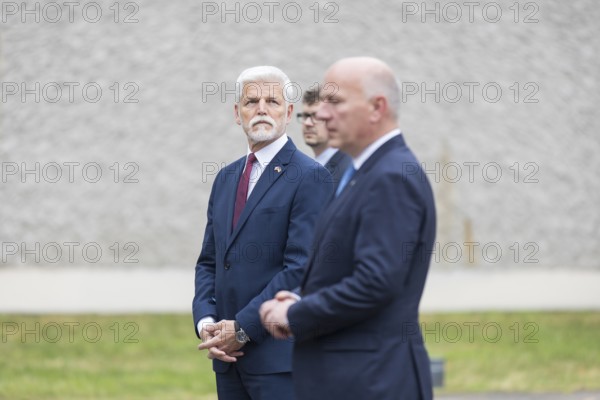 Petr Pavel (President of the Czech Republic) and Kai Wegner (Governing Mayor of Berlin) during a visit to the Plötzensee Memorial in Berlin on 9 July 2025. The visit was a personal wish of Mr Pavel, as of the more than 2, 800 people killed, 677 were Czechs, the second largest population group after Germans