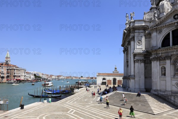 Basilica di S. Maria della Salute on the Grand Canal, Venice, Vento, Italy