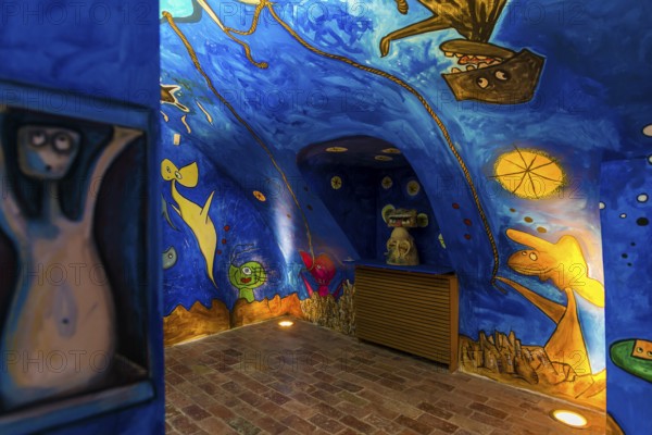 Art installation, artist Xavier, Musée Picasso, Antibes, Provence Alpes Côte d'Azur, South of France, France