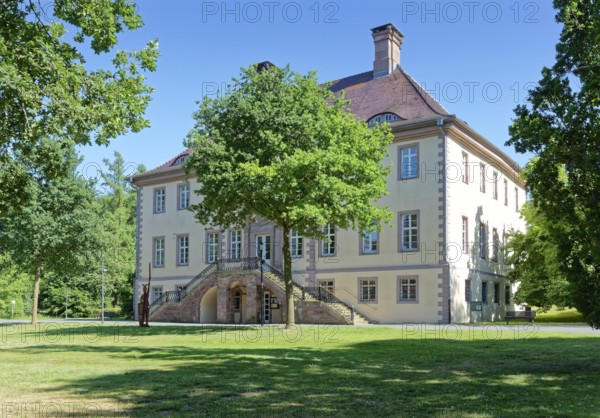 Schieder Castle, north side, was built at the beginning of the 18th century in the style of Dutch Classicism, a variant of Baroque that was widespread in Westphalia at the time. Schieder-Schwalenberg, district of Lippe, North Rhine-Westphalia, Germany