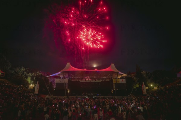 Closing fireworks at the Berliner Rundfunk 91.4 Open Air in the Berlin Parkbühne Wuhlheide on 05.07.2025
