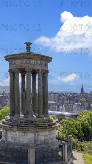 Edinburgh, the capital of Scotland, panoramic skyline view from the Calton Hill