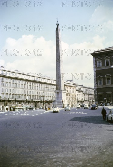 Egyptian Lateran obelisk monument in Piazza San Giovanni in Laterano, Rome, Italy, Europe 1967