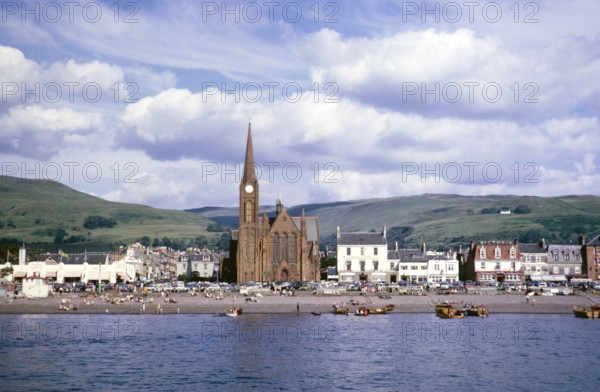 Saint Columba Parish Church, town of Largs, Firth of Clyde, North Ayrshire, Scotland, UK July 1966
