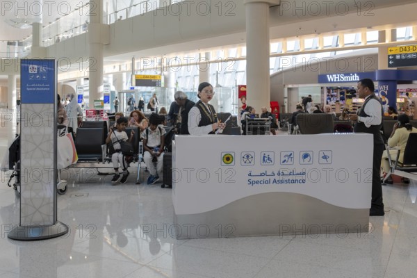 Airport contact point for people with disabilities, Abu Dhabi, United Arab Emirates