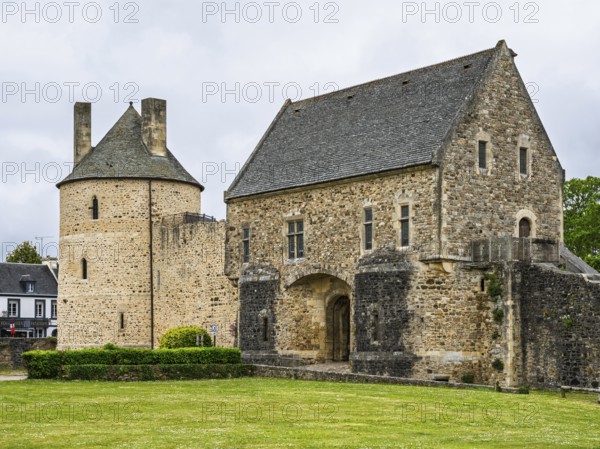 Castle ruin of Chateau de Saint-Sauveur-le-Vicomte, Manche, Normandy, France