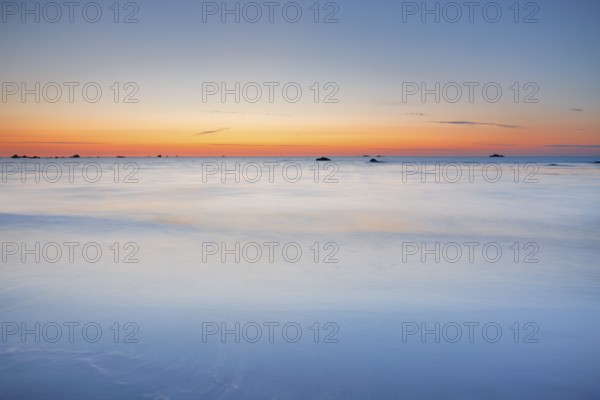 Dusk at the Plage de Penfoul near Landunvez in Brittany, France