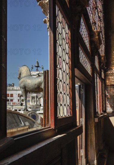 Loggia dei Cavalli, Roman Catholic Basilica of St Mark on St Mark's Square, Venice, Veneto, Italy