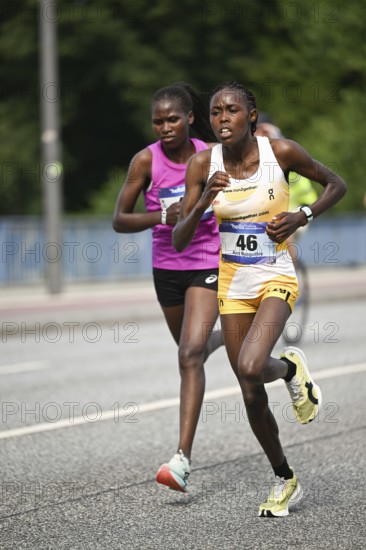 Rancy Kogo Kenya and Ann Nyaguthie Ndichu Kenya as the best-placed runners at the 31st Hella Half Marathon 2025, Hamburg, Germany