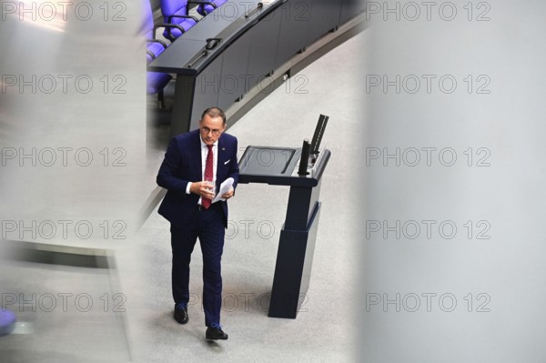 Tino Chrupalla (AfD) after his speech in the Bundestag in response to the government statement by Federal Chancellor Friedrich Merz (CDU)