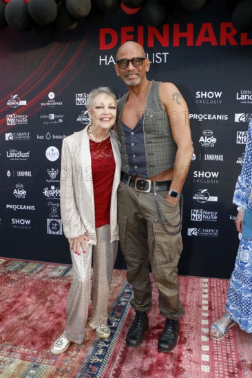 Barbara Schöne and Pierre Sanoussi-Bliss at the VIP opening of the new Deinhard Salon Am Mühlanger 3, Berlin, 28 June 2025