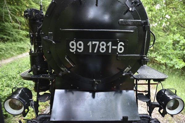 Steam locomotive of the Raging Roland on Rügen, Mecklenburg-Vorpommern, Germany
