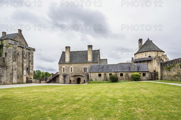 Castle ruin of Chateau de Saint-Sauveur-le-Vicomte, Manche, Normandy, France
