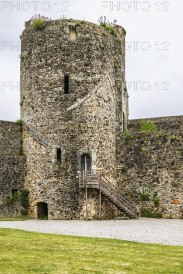 Castle ruin of Chateau de Saint-Sauveur-le-Vicomte, Manche, Normandy, France