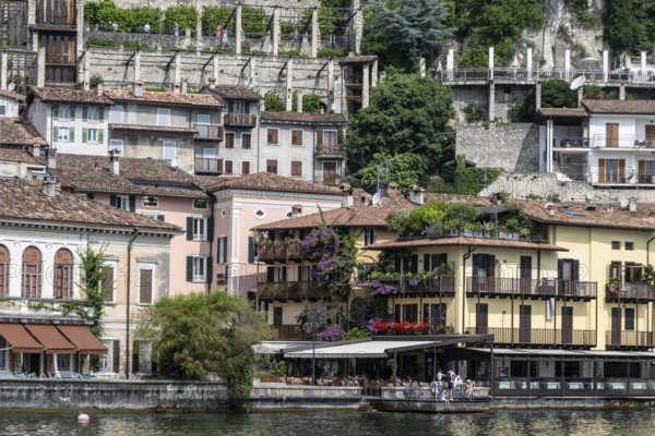 Limone, old town, harbour area, Lombardy, Italy