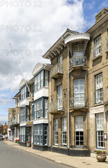Historic building in town centre, Swan Hotel, Southwold, Suffolk, England, UK