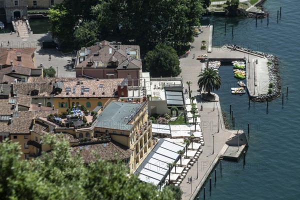 View of Riva del Garda, Italy, from the Bastione