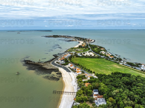 Fouras from a drone, Fouras-les-Bains, Charente-Maritime, Nouvelle-Aquitaine, France