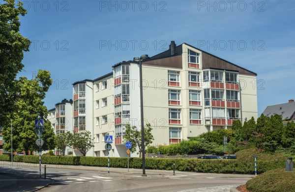 Apartment building built in 1962 in Ystad, Skåne County, Sweden, Scandinavia