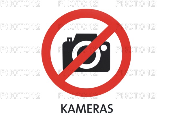 Prohibition sign Photography prohibited, no camera, photo ban, photography ban
