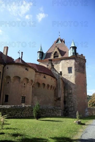 Kuckuckstein Castle in Liebstadt is situated on a rocky outcrop above the Seidewitz river valley on an old trade route from the Elbe Valley across the Eastern Ore Mountains to Bohemia, Saxony, Saxon Switzerland, Germany