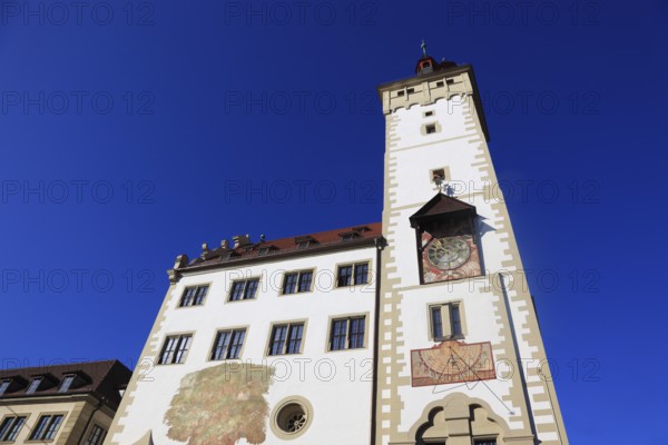 Grafeneckart, oldest part of the town hall, Würzburg, Lower Franconia, Bavaria, Germany