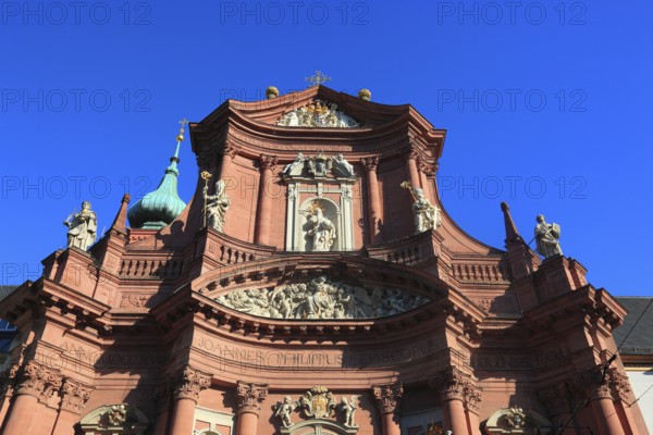 The Neumünster, Neumünster St John the Evangelist and St John the Baptist, former collegiate monastery, Neumünster Abbey, Neumünster collegiate monastery, Würzburg, Lower Franconia, Bavaria, Germany