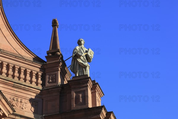 Detail of the Neumünster, Neumünster St John the Evangelist and St John the Baptist, former collegiate monastery, Neumünster Abbey, Neumünster Collegiate Monastery, Würzburg, Lower Franconia, Bavaria, Germany