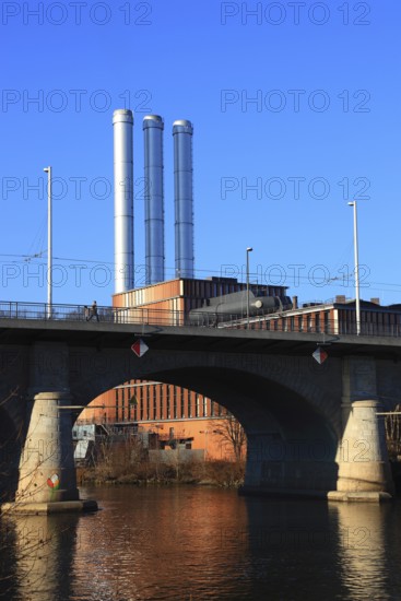 Combined heat and power plant Würzburg is a combined heat and power plant operated by Würzburger Versorgungs- und Verkehrs-GmbH on the banks of the River Main. Originally built in the early 1950s, the coal-fired power plant was converted into a natural gas-fired combined cycle power plant in 2003, Würzburg, Lower Franconia, Bavaria, Germany