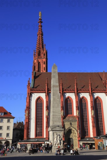 St Mary's Chapel on the Würzburg market square, Würzburg, Lower Franconia, Bavaria, Germany