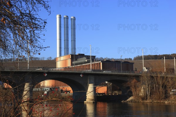 Combined heat and power plant Würzburg is a combined heat and power plant operated by Würzburger Versorgungs- und Verkehrs-GmbH on the banks of the River Main. Originally built in the early 1950s, the coal-fired power plant was converted into a natural gas-fired combined cycle power plant in 2003, Würzburg, Lower Franconia, Bavaria, Germany