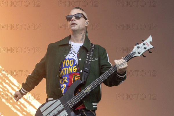 Johnny Christ, bass player, Avenged Sevenfold, progressive metal band, USA, live open air at the Citadel Music Festival, 21.06.2025, Zitadelle Spandau, Berlin, Germany < english> Avenged Sevenfold, progressive metal band, USA, live open air at the Citadel Music Festival, June 21, 2025, Spandau Citadel, Berlin, Germany