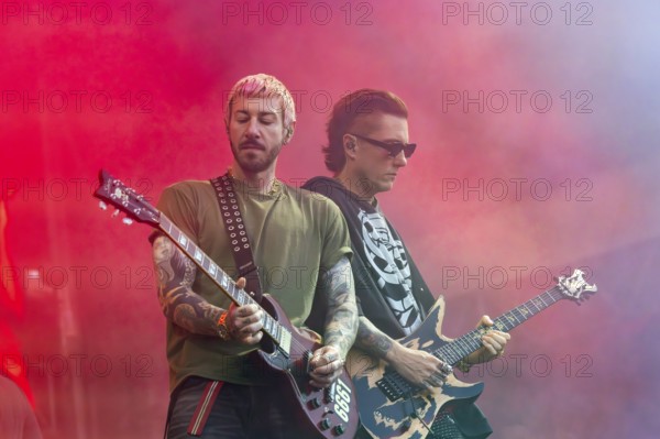 Zacky Vengeance and Synyster Gates, from left, Avenged Sevenfold, progressive metal band, USA, live open air at the Citadel Music Festival, 21.06.2025, Zitadelle Spandau, Berlin, Germany < english> Avenged Sevenfold, progressive metal band, USA, live open air at the Citadel Music Festival, June 21, 2025, Spandau Citadel, Berlin, Germany