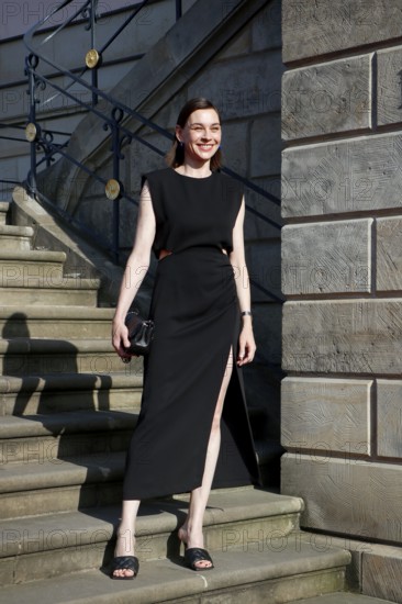 Christiane Paul arriving for Charles Gounod's Roméo et Juliette after William Shakespeare at the Staatsoper für Alle on Bebelplatz in Berlin on 21 June 2025