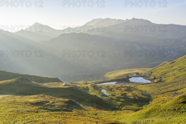 Sunrise in the Mountains at Hochalpenstraße, view from Fuscher Törl, Pinzgau, Salzburg, Austria
