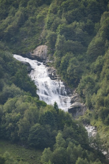 Waterfall in the Mountains at Hochalpenstraße, Pinzgau, Salzburg, Austria