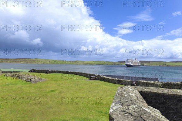 Lerwick, a coastal city in Shetland Scotland British Islands in England with scenic medieval houses