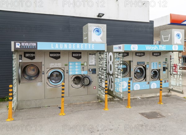 Wash.ME Revolution Laundry launderette service washing machines, Pewsey, Wiltshire, England, UK