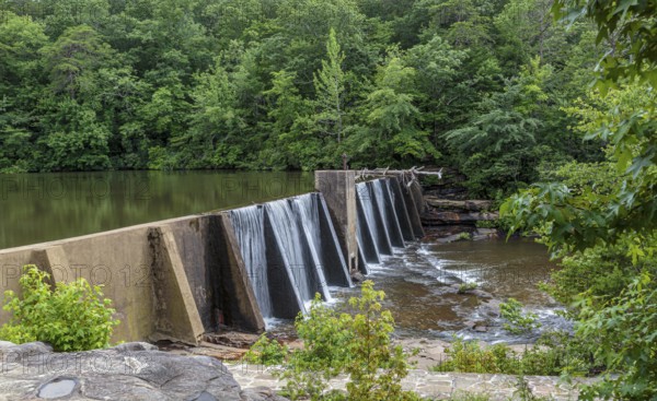A. Miller dam on the Little River at Desoto State park near Mentone, Alabama