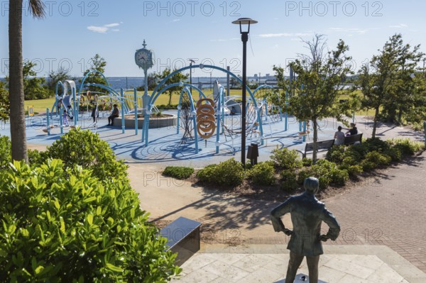 Children's playground at the Vince Whibbs Sr. Community Maritime Park (CMP) in downtown Pensacola, Florida