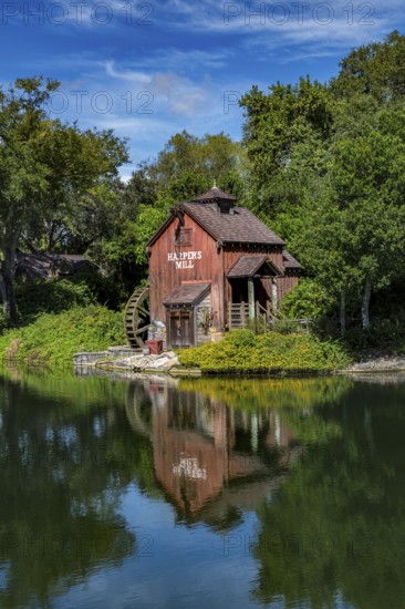 Harpers Mill on Tom Sawyer Island in the Frontierland area of Magic Kingdom at Walt Disney World, Orlando, Florida